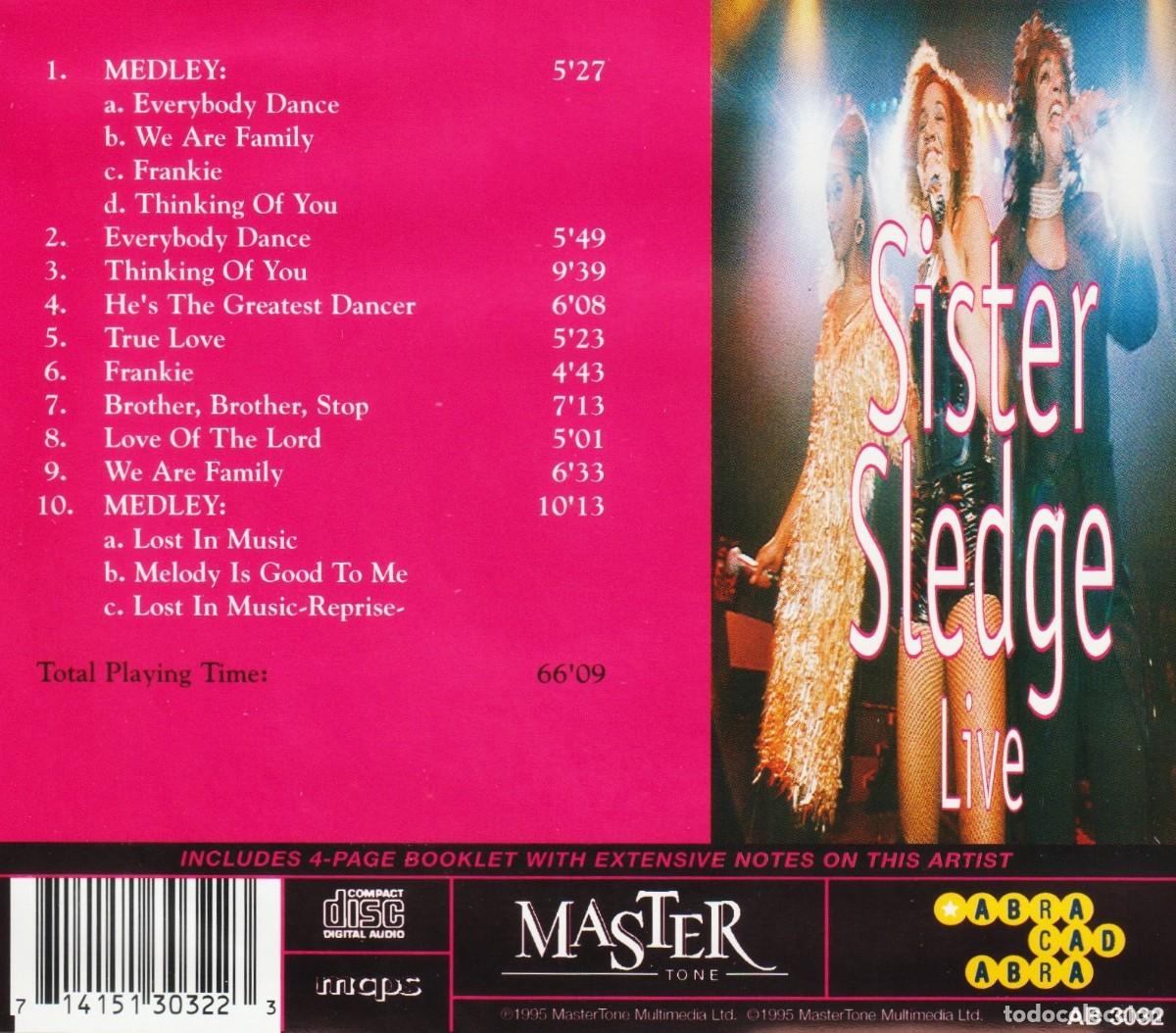 CDs de m&uacute;sica: SISTER SLEDGE. LIVE. CD. - Foto 2
