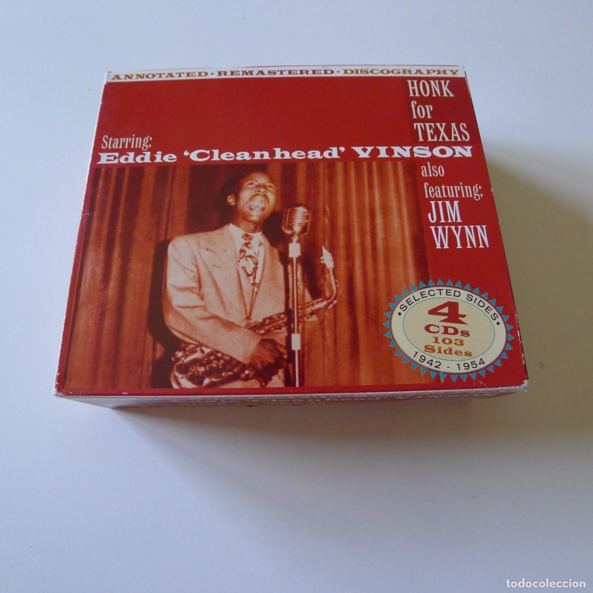 CDs de m&uacute;sica: Eddie &rdquo;Cleanhead&rdquo; Vinson Also Featuring Jim Wynn &ndash; Honk For Texas 4CD BOX SET edicion UK