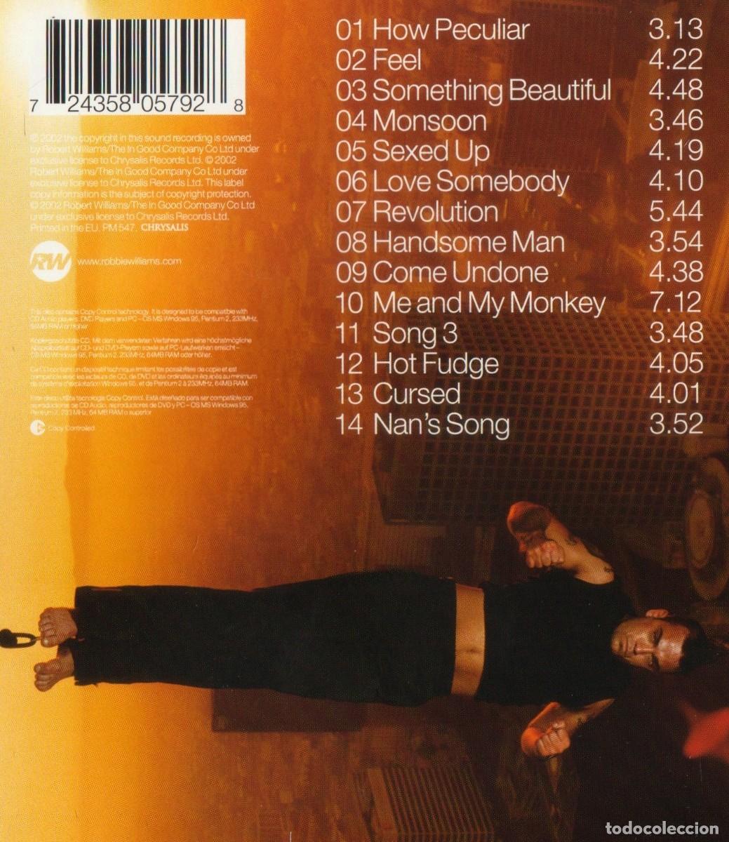 CDs de m&uacute;sica: ROBBIE WILLIAMS. ESCAPOLOGY. CD. - Foto 2