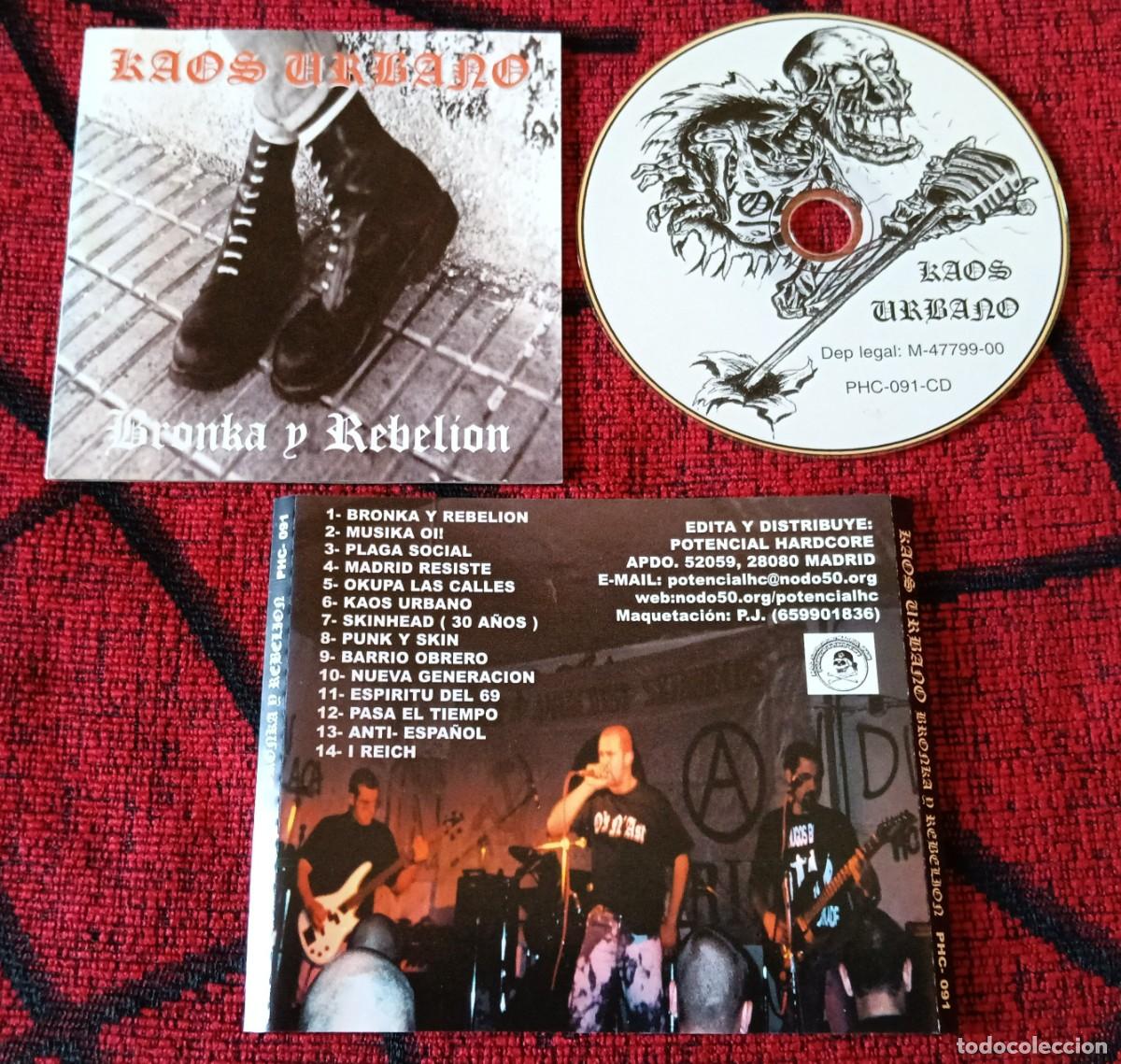 CDs de m&uacute;sica: KAOS URBANO ** Bronka Y Rebelion ** CD 2000