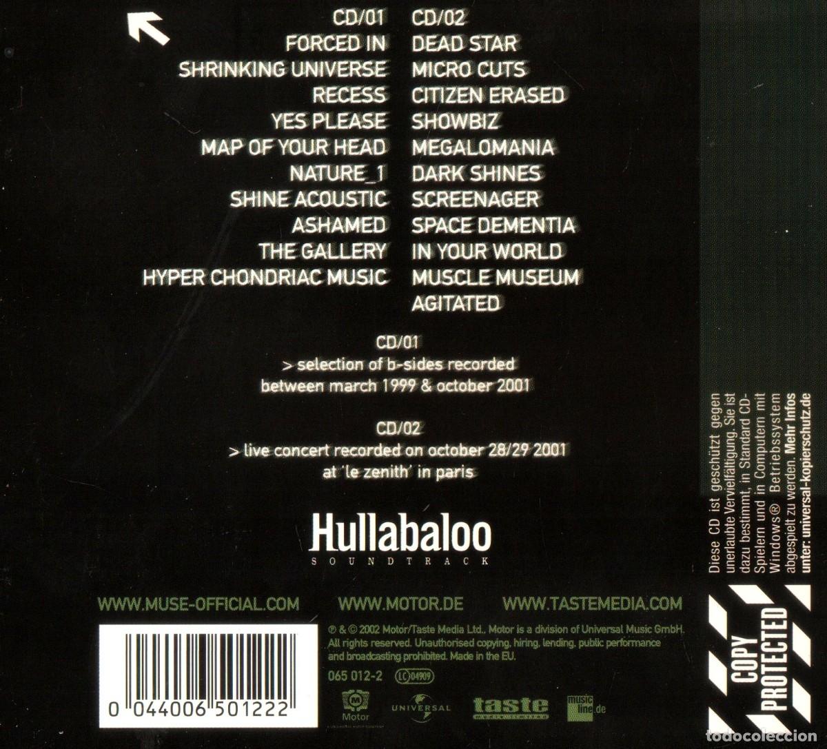 CDs de m&uacute;sica: [DOBLE CD]. MUSE. HULLABALOO. DIGIPACK. - Foto 5