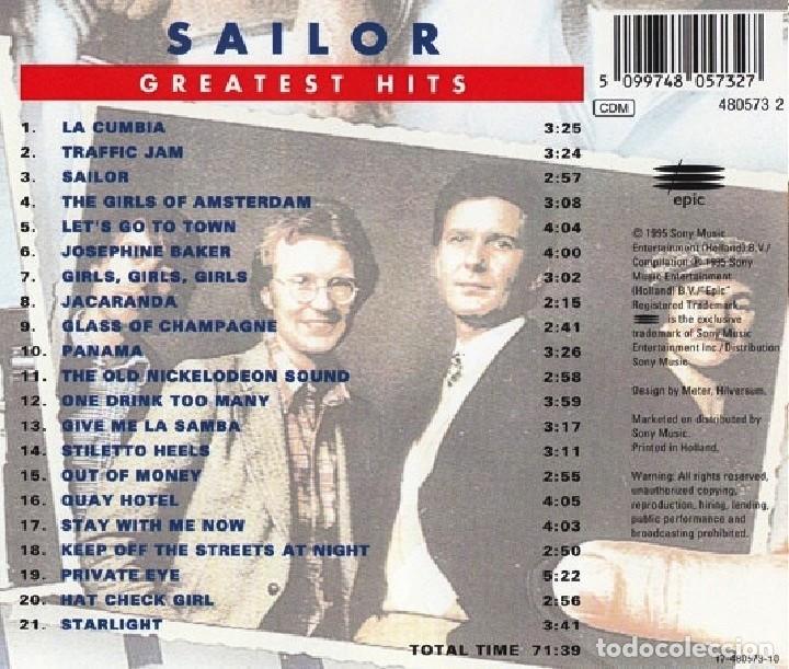 CDs de m&uacute;sica: SAILOR. GREATEST HITS. RECOPILATORIO. CD. - Foto 2