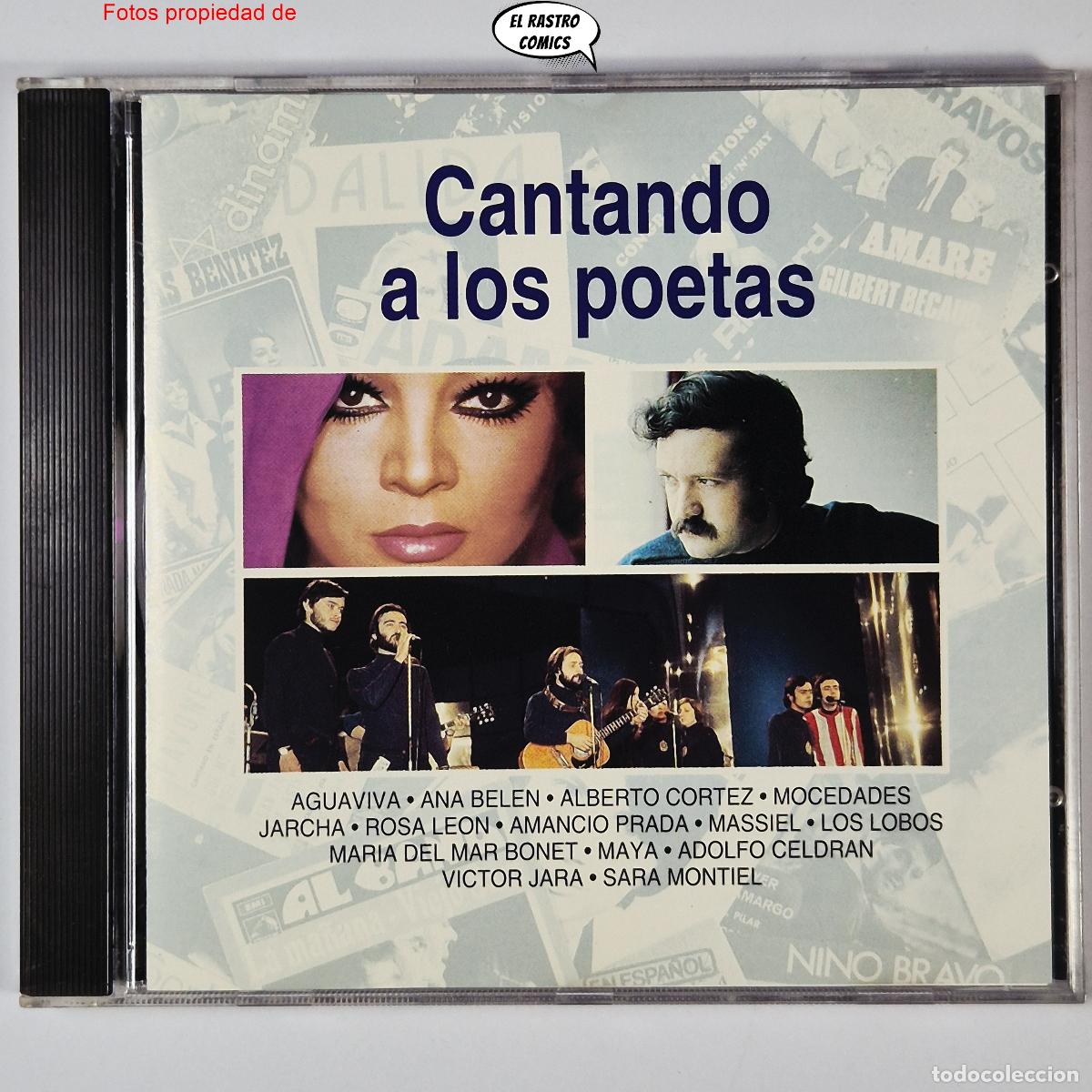 CDs de m&uacute;sica: Cantando a los Poetas, La M&uacute;sica de tu Vida, 18 temas, Planeta Agostini 1993, excelente estado