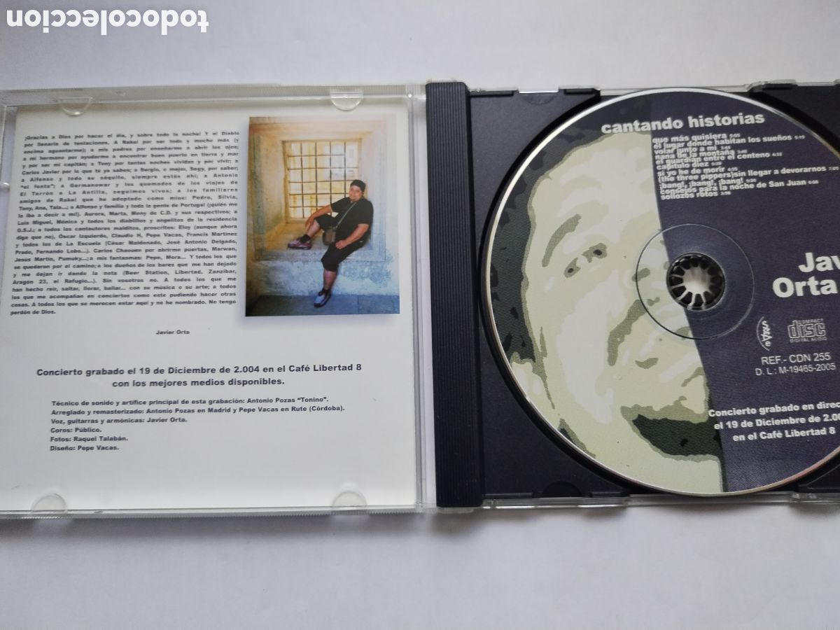 CDs de m&uacute;sica: CD JAVIER ORTA/CANTANDO HISTORIAS - Foto 2