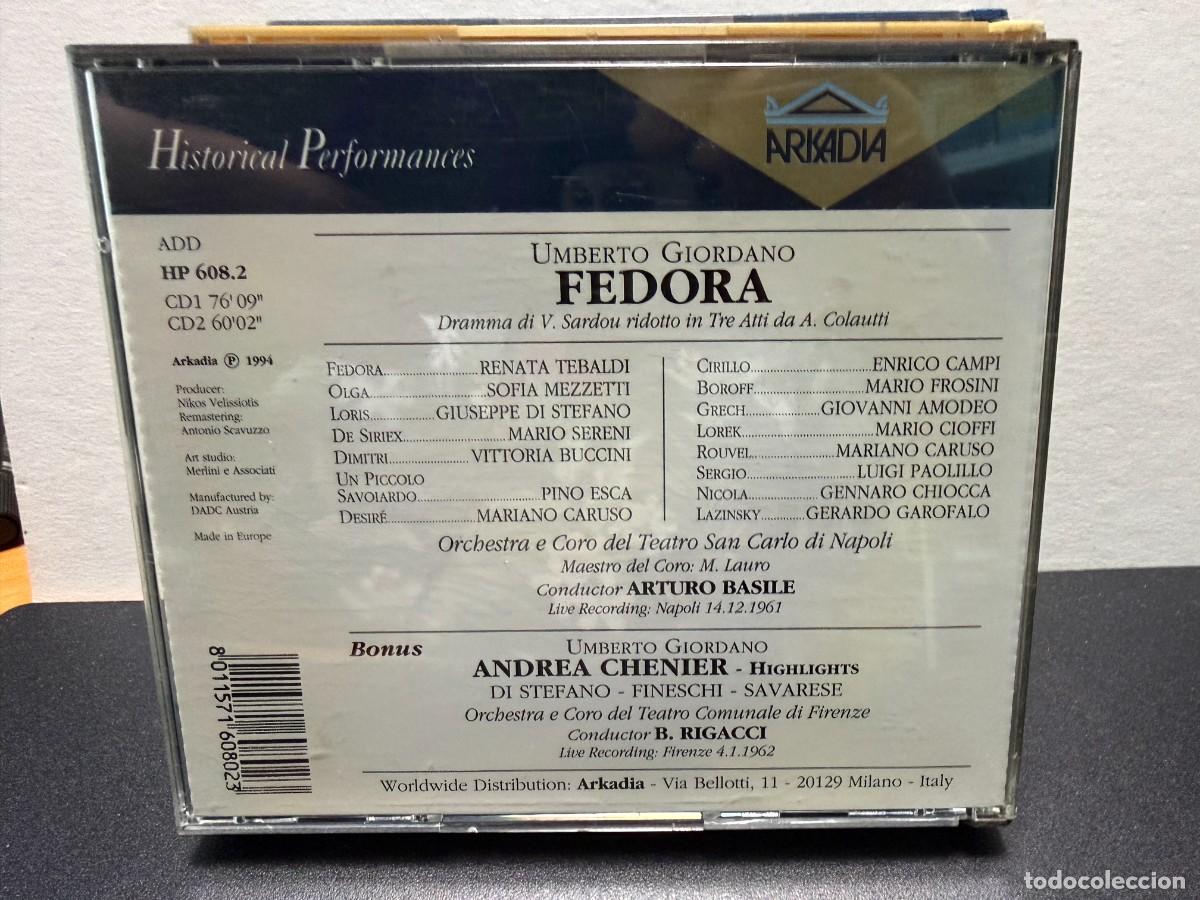 CDs de m&uacute;sica: Giordano - Arturo Basile - Fedora (2xCD) - Foto 2