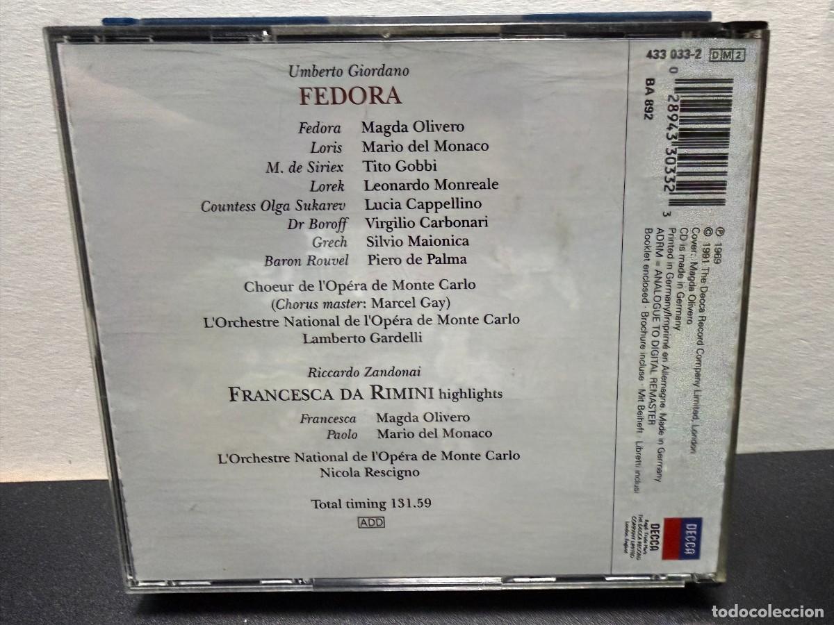 CDs de m&uacute;sica: Giordano - Lamberto Gardelli - Fedora (2xCD) - Foto 2