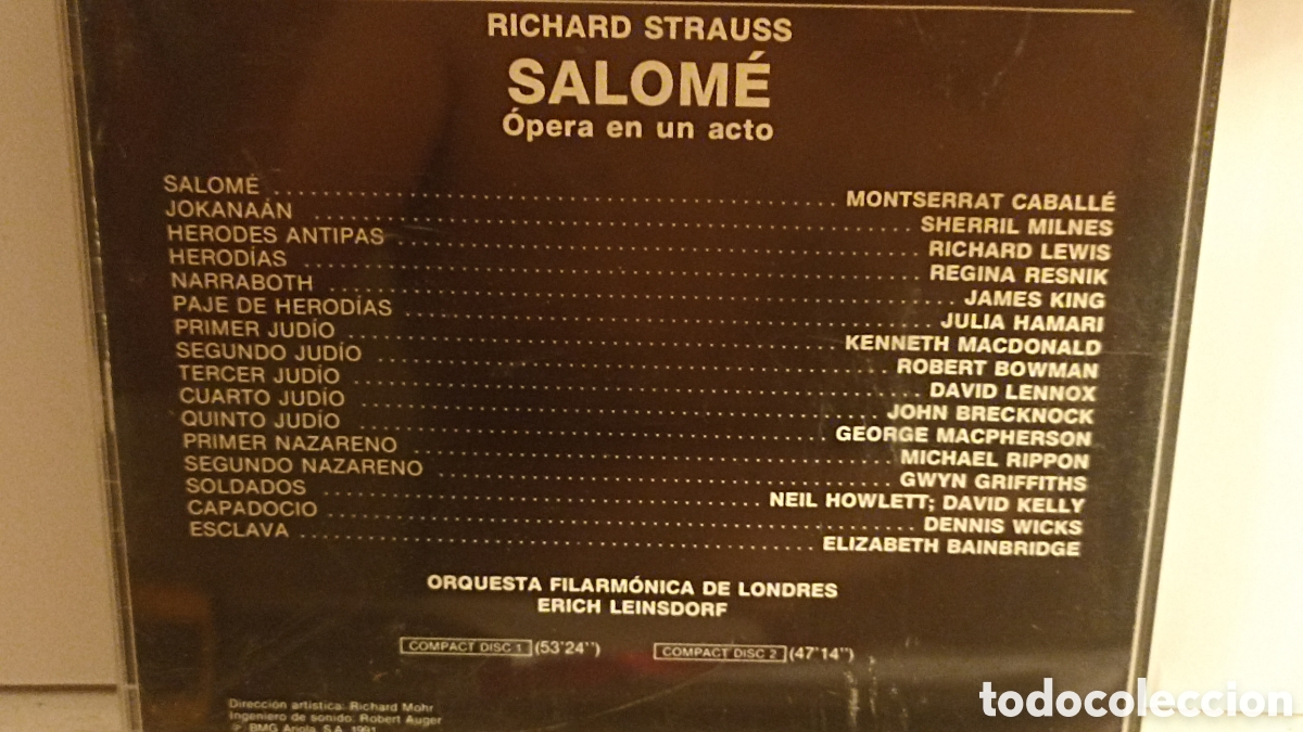 CDs de m&uacute;sica: SALOME 2cd + libreto - R. STRAUSS - Foto 4