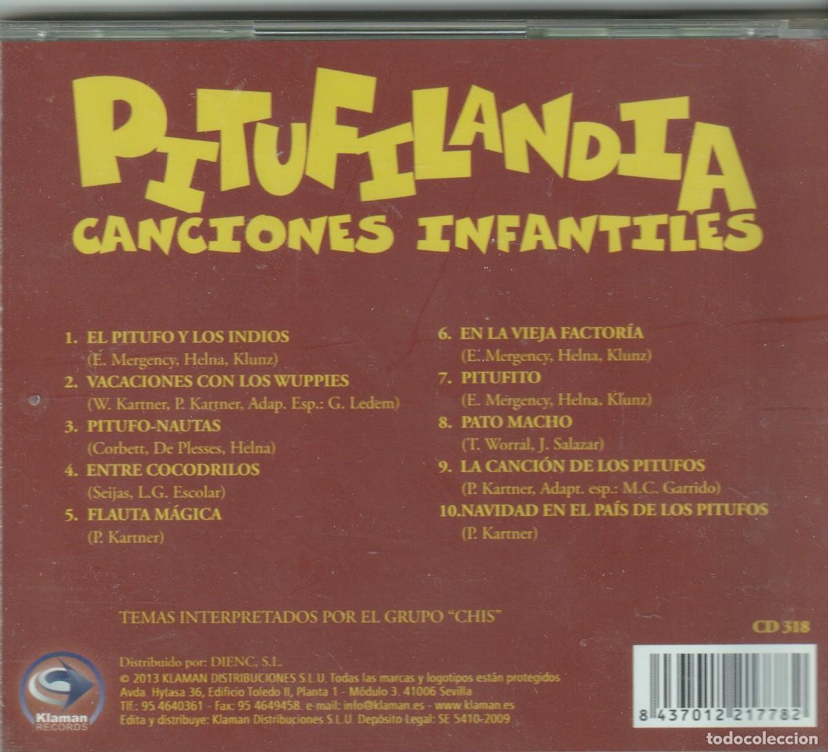 CDs de m&uacute;sica: PITUFILANDIA - CANCIONES INFANTILES - Foto 2