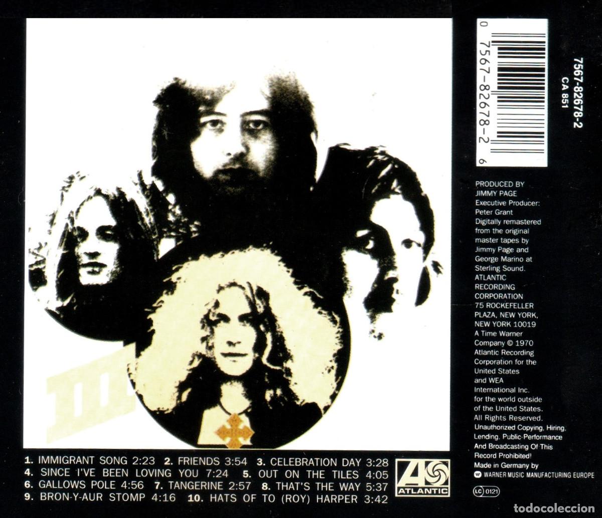 CDs de m&uacute;sica: �G692 - LED ZEPPELIN. LED ZEPPELIN III. CD. - Foto 3