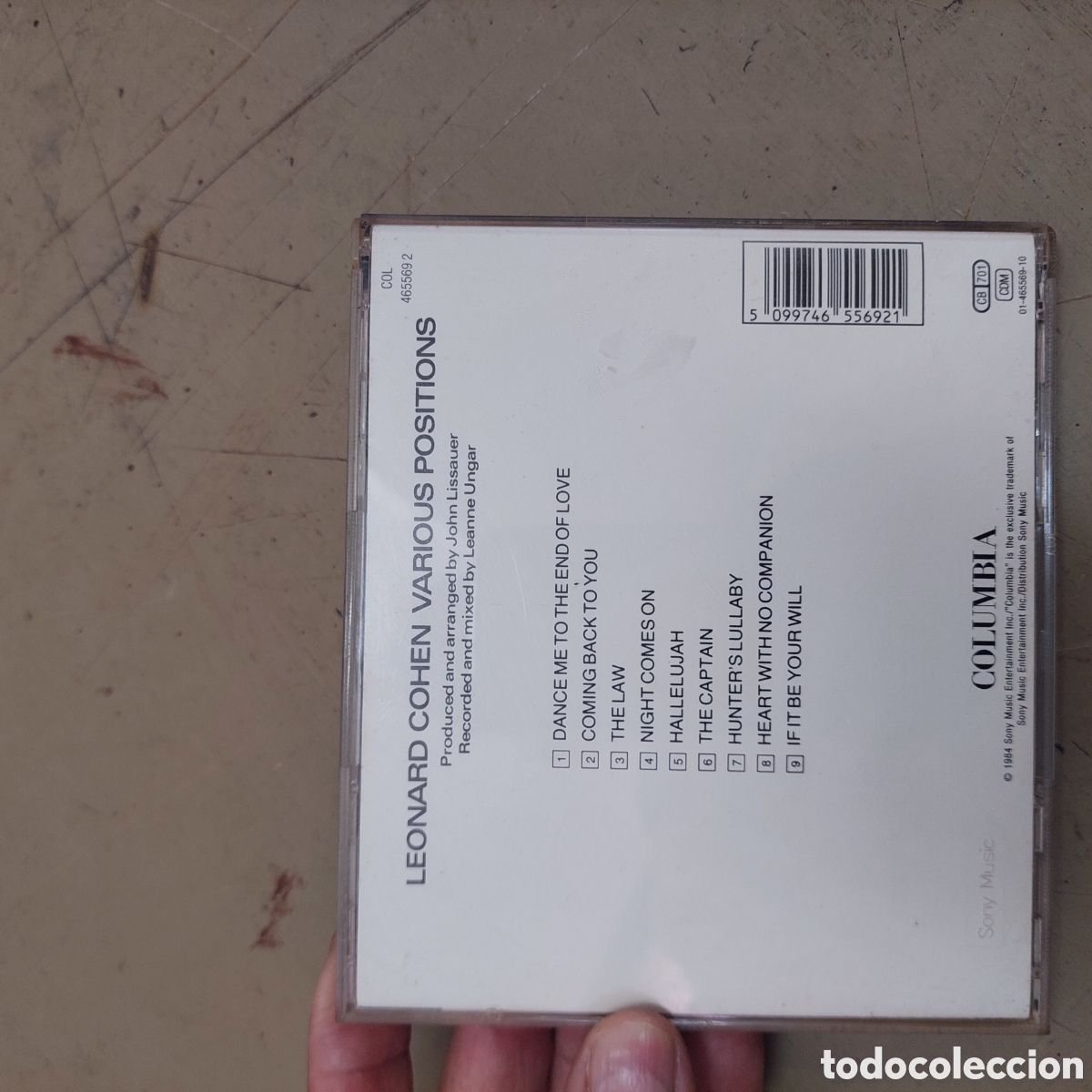 CDs de m&uacute;sica: CD Leonard Cohen.1984. - Foto 2