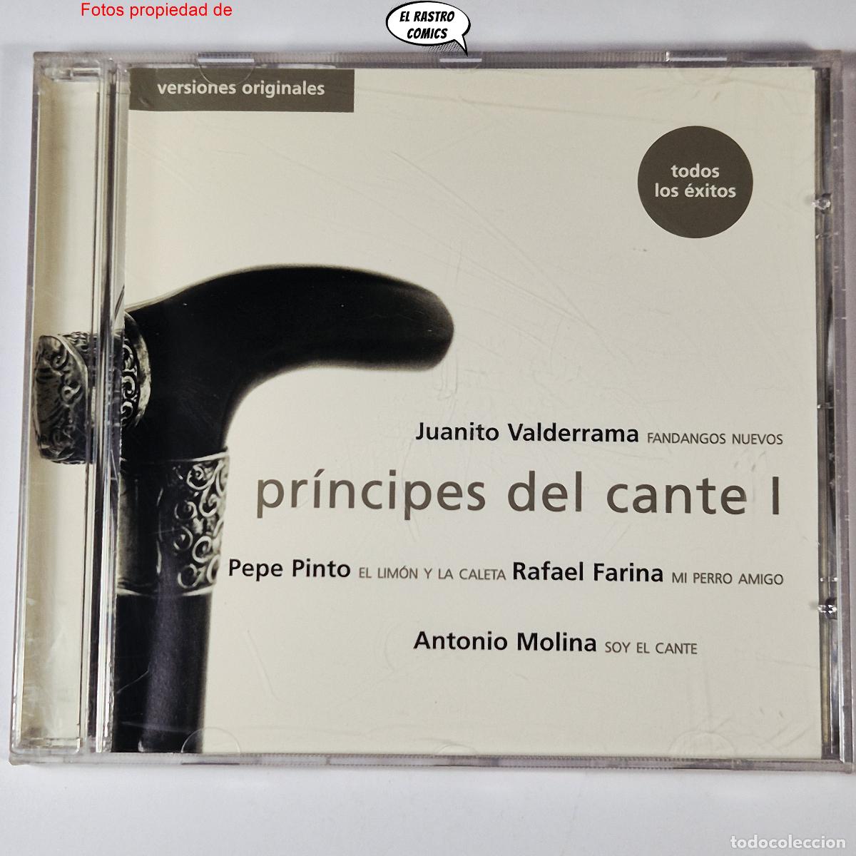 CDs de m&uacute;sica: Pr&iacute;ncipes del Cante I, Juanito Valderrama, Pepe Pinto, Rafael Farina, Antonio Molina, CD, excelente