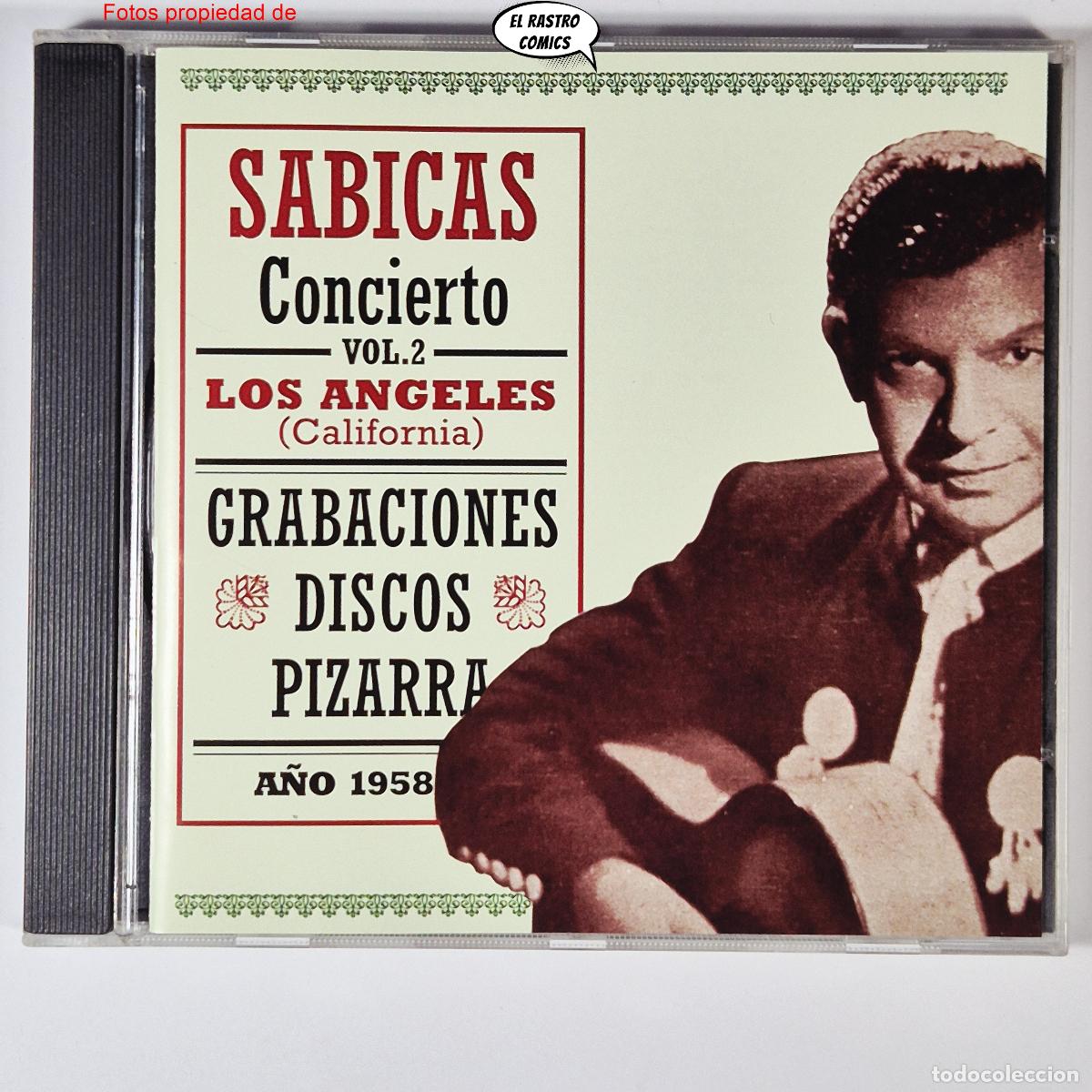 CDs de m&uacute;sica: Sabicas, Vol 2, Concierto, Los Angeles (California), Grabaciones Discos Pizarra a&ntilde;o 1958, CD exc est