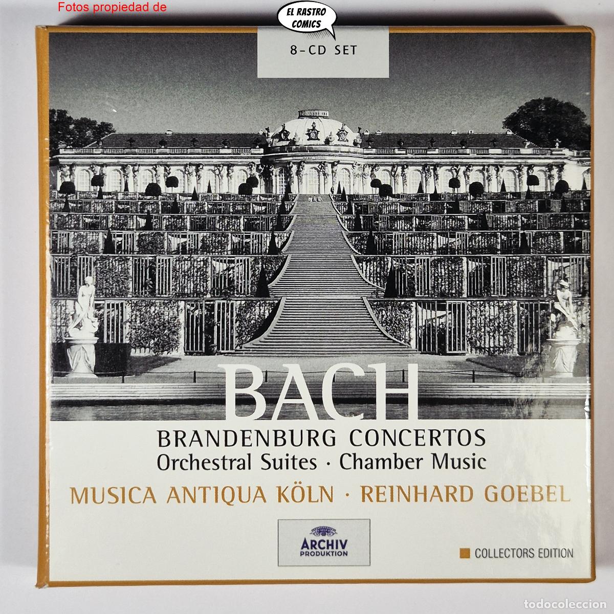 CDs de m&uacute;sica: Bach, Musica Antiqua K&ouml;ln, Reinhard Goebel, Brandenburg Concertos, Orchestral Suites, Chamber...8 CD