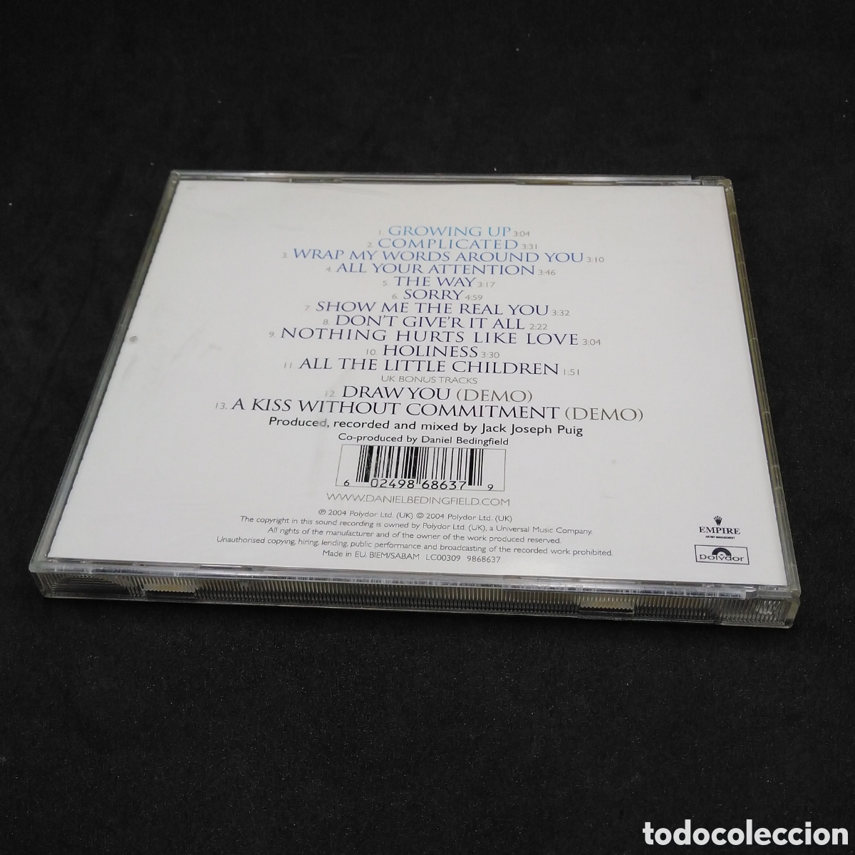 CDs de m&uacute;sica: DANIEL BEDINGFIELD - SECOND FIRST IMPRESSION - SPECIAL EDITION - CD - 2004 - DISCO VERIFICADO - Foto 2