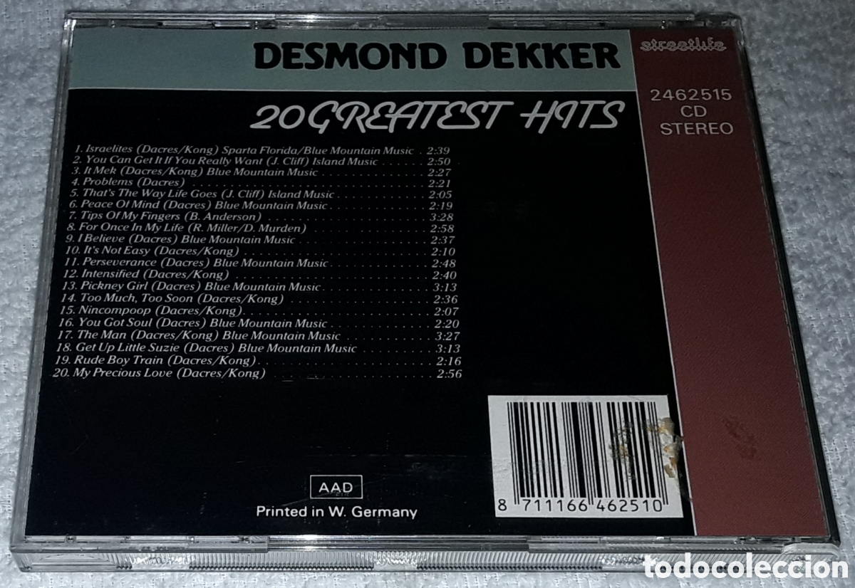 CDs de m&uacute;sica: CD - DESMOND DEKER - 20 GREATEST HITS - Foto 2