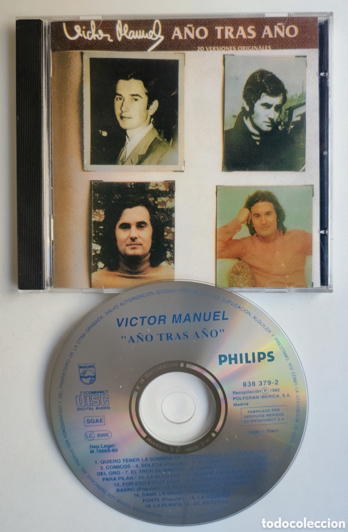 CDs de m&uacute;sica: CD 1989 - VICTOR MANUEL / A&Ntilde;O TRAS A&Ntilde;O - PHILIPS 1989