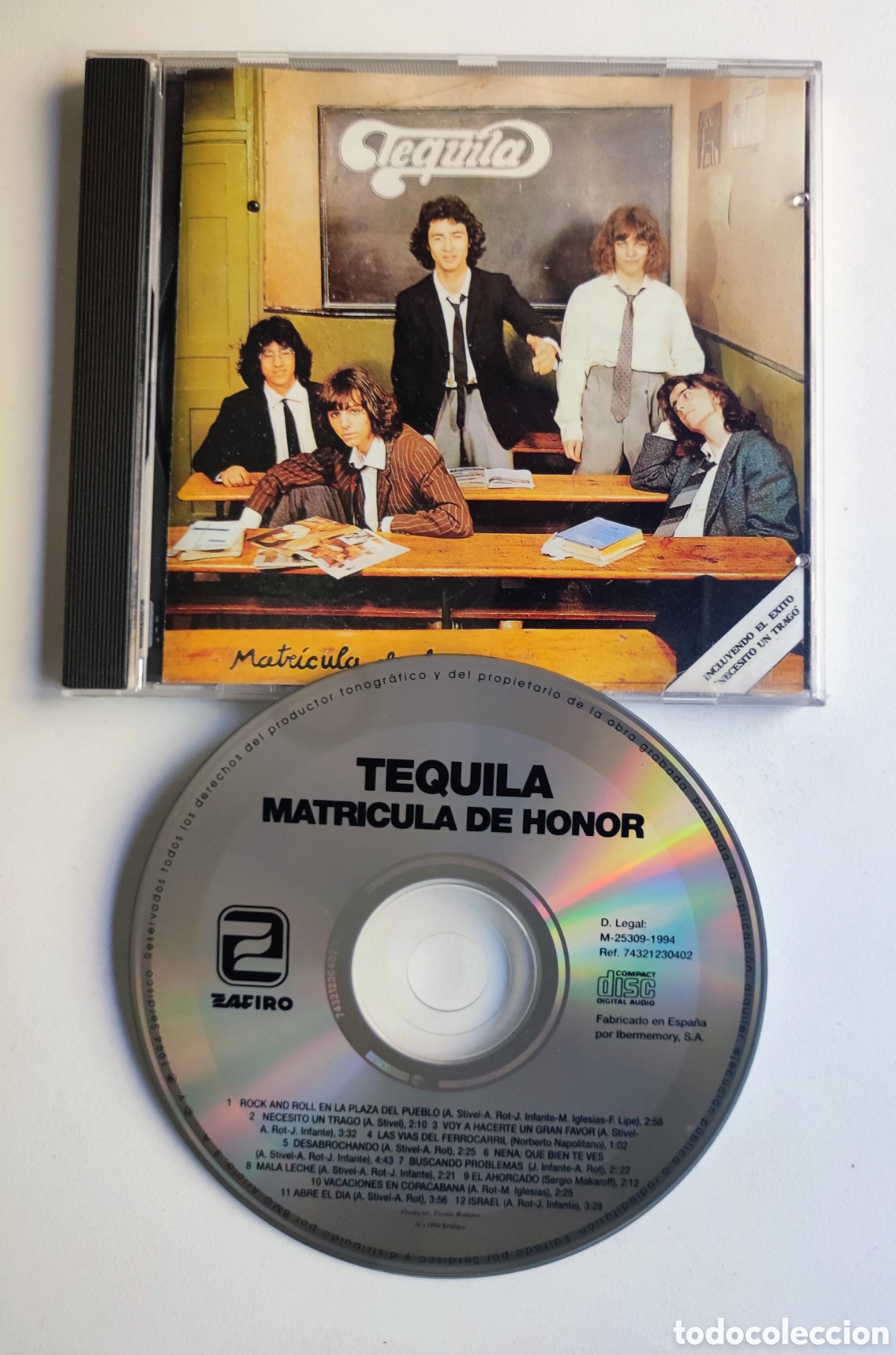 CDs de m&uacute;sica: CD 1994 - TEQUILA / MATR&Iacute;CULA DE HONOR - 1&deg; EDICION ZAFIRO 1994 SERDISCO