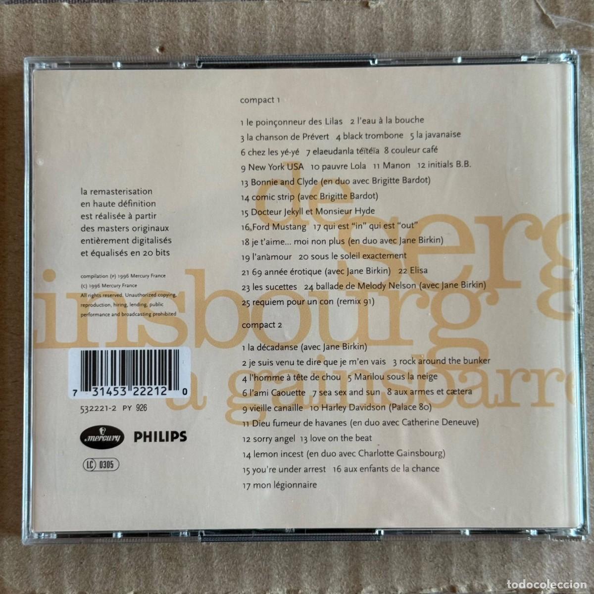 CDs de m&uacute;sica: Serge Gainsbourg &rdquo;A Gainsbarre&rdquo; 2CD - Foto 3