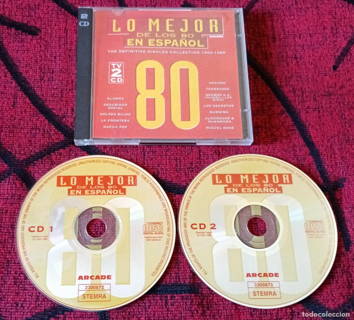 CDs de m&uacute;sica: LO MEJOR DE LOS 80 EN ESPA&Ntilde;OL CD DOBLE 1996 GOLPES BAJOS Almodovar & McNamara HOMBRES G La Frontera