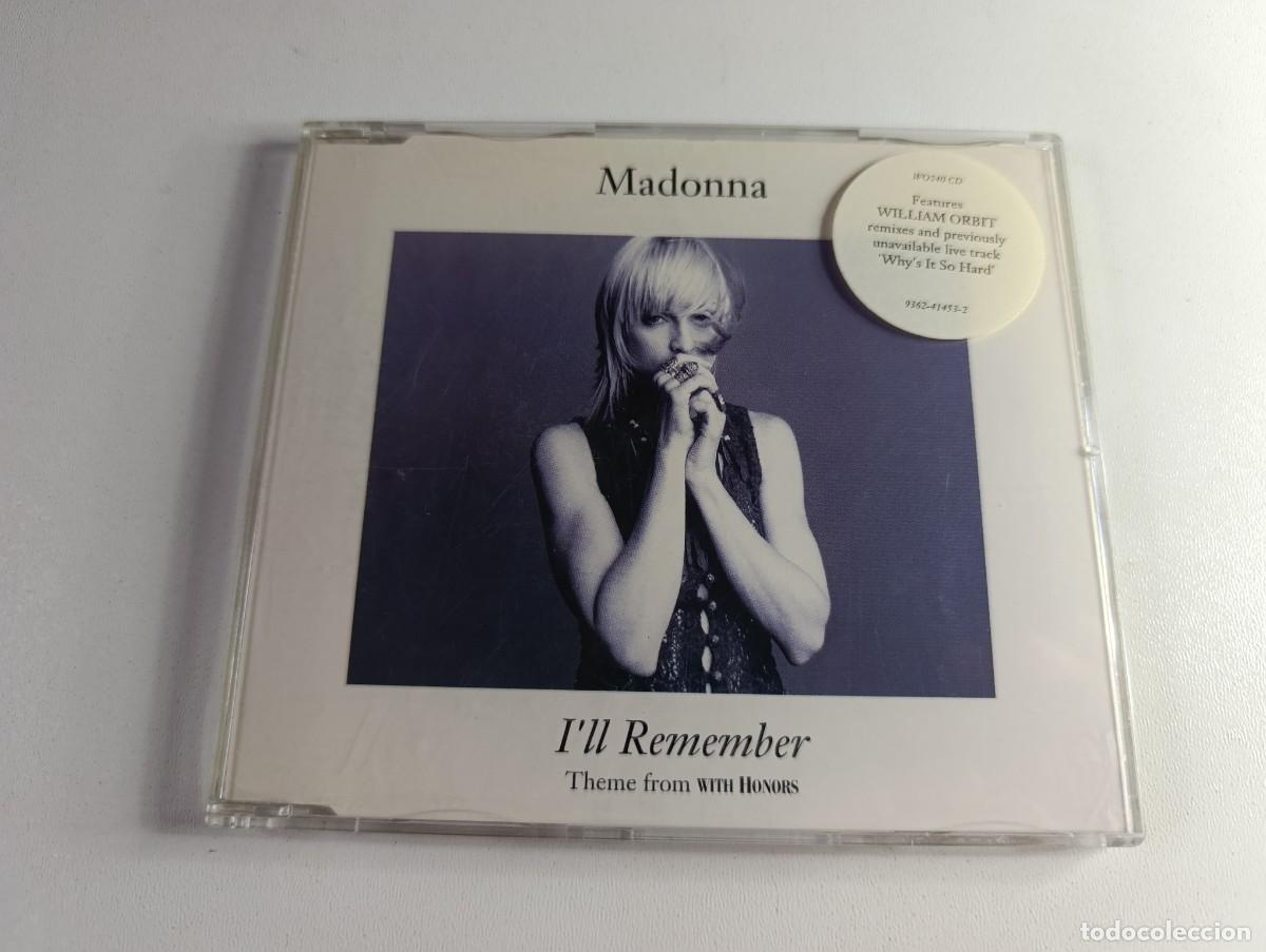 CDs de m&uacute;sica: MADONNA 'I'll Remember (Theme From With Honors)' CD Single 1994 Maverick &ndash; W0240CD