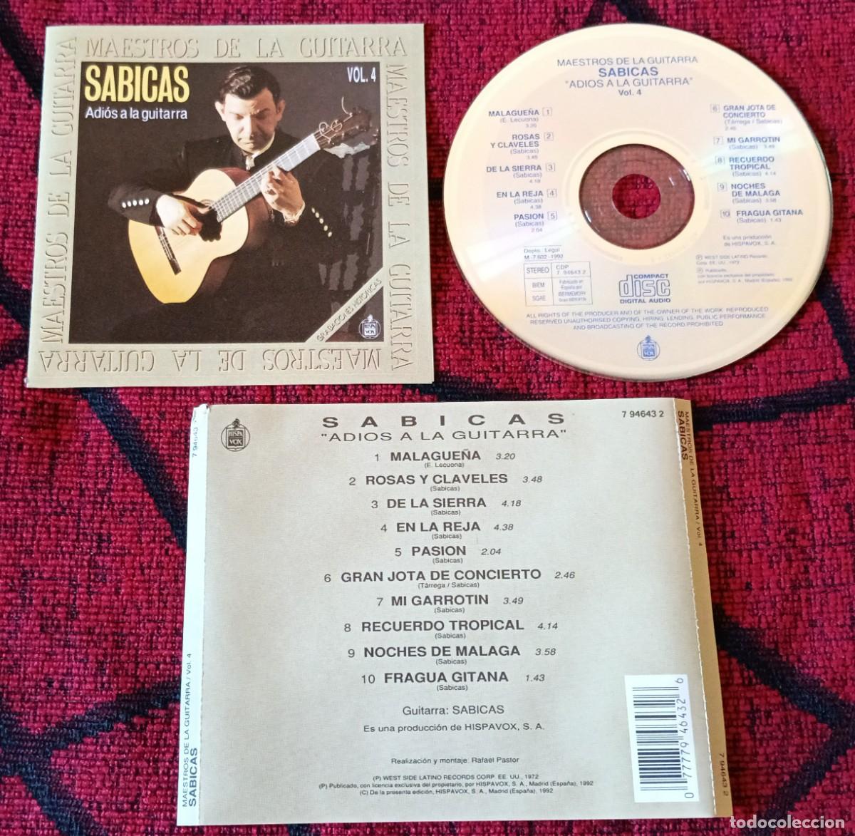 CDs de m&uacute;sica: SABICAS ** Adios A La Guitarra ** CD 1992