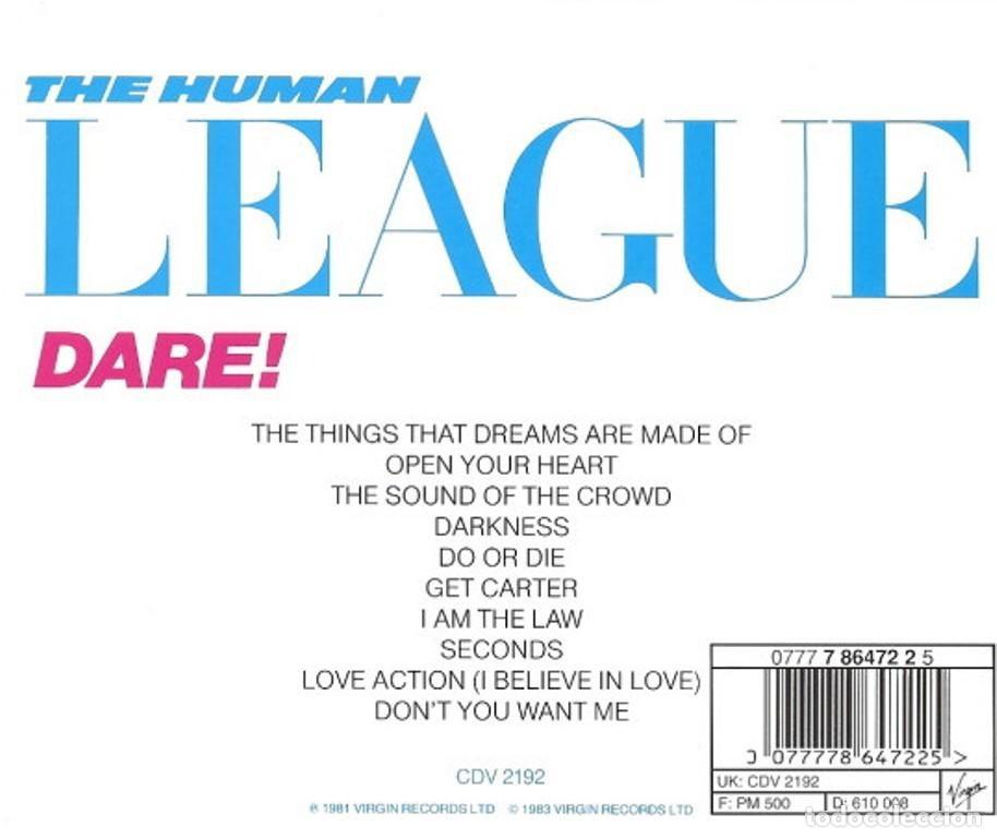 CDs de m&uacute;sica: THE HUMAN LEAGUE. DARE. CD. - Foto 2