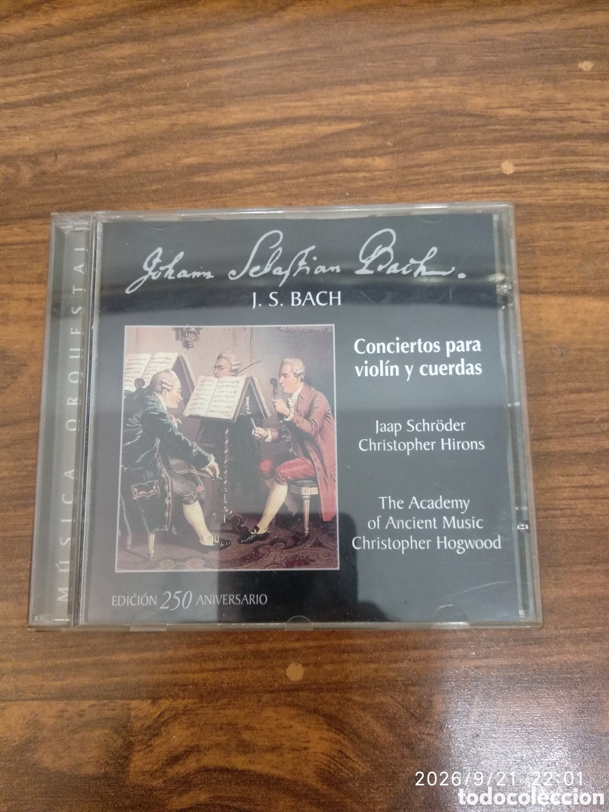 CDs de m&uacute;sica: J.S.Bach.conciertos para viol&iacute;n y cuerdas