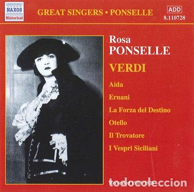 CDs de m&uacute;sica: Rosa Ponselle Sings Verdi- 0636943172827
