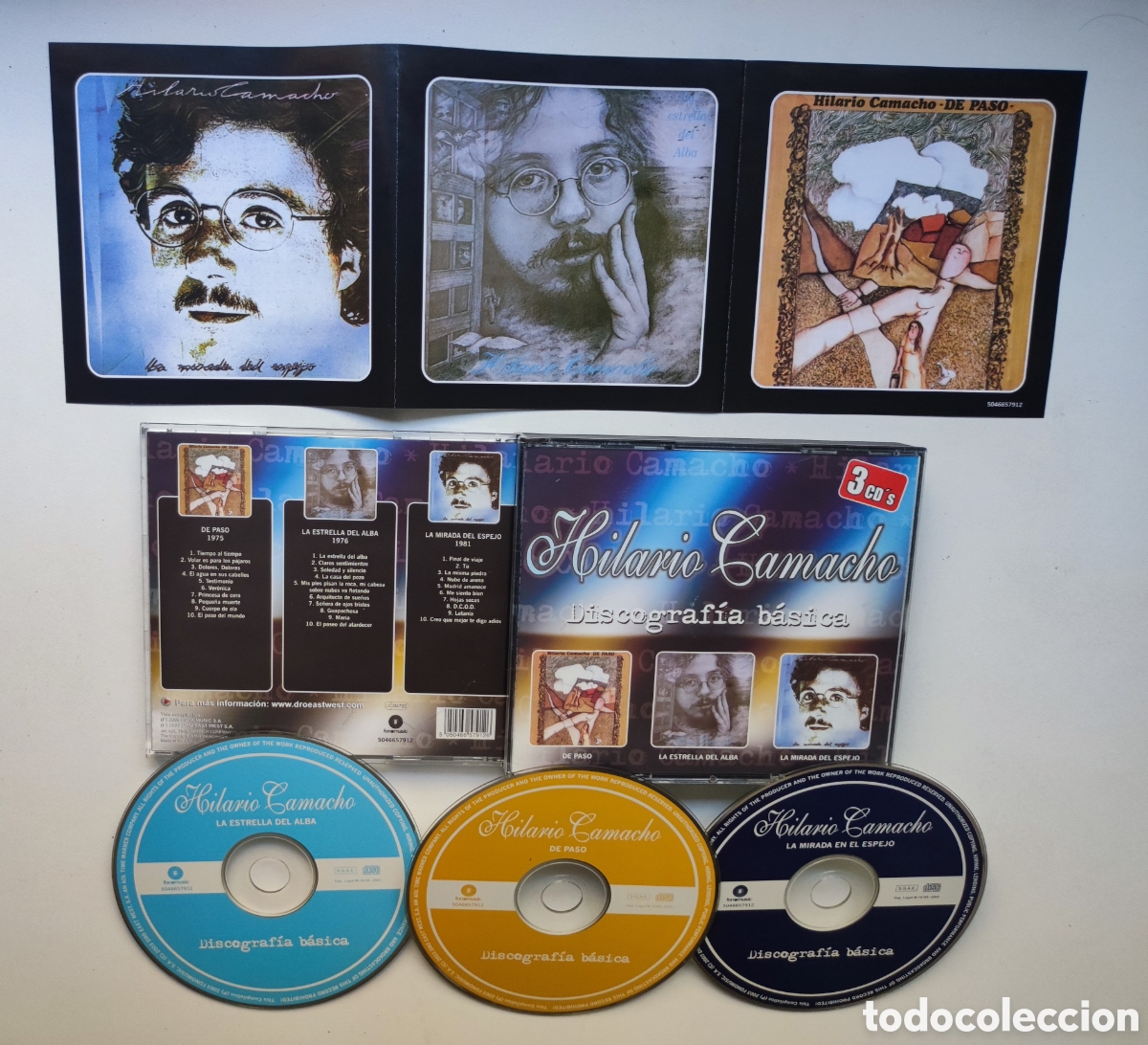 CDs de m&uacute;sica: TRIPLE CD - HILARIO CAMACHO / DISCOGRAF&Iacute;A B&Aacute;SICA: DE PASO-LA ESTRELLA DEL ALBA-LA MIRADA DEL ESPEJO