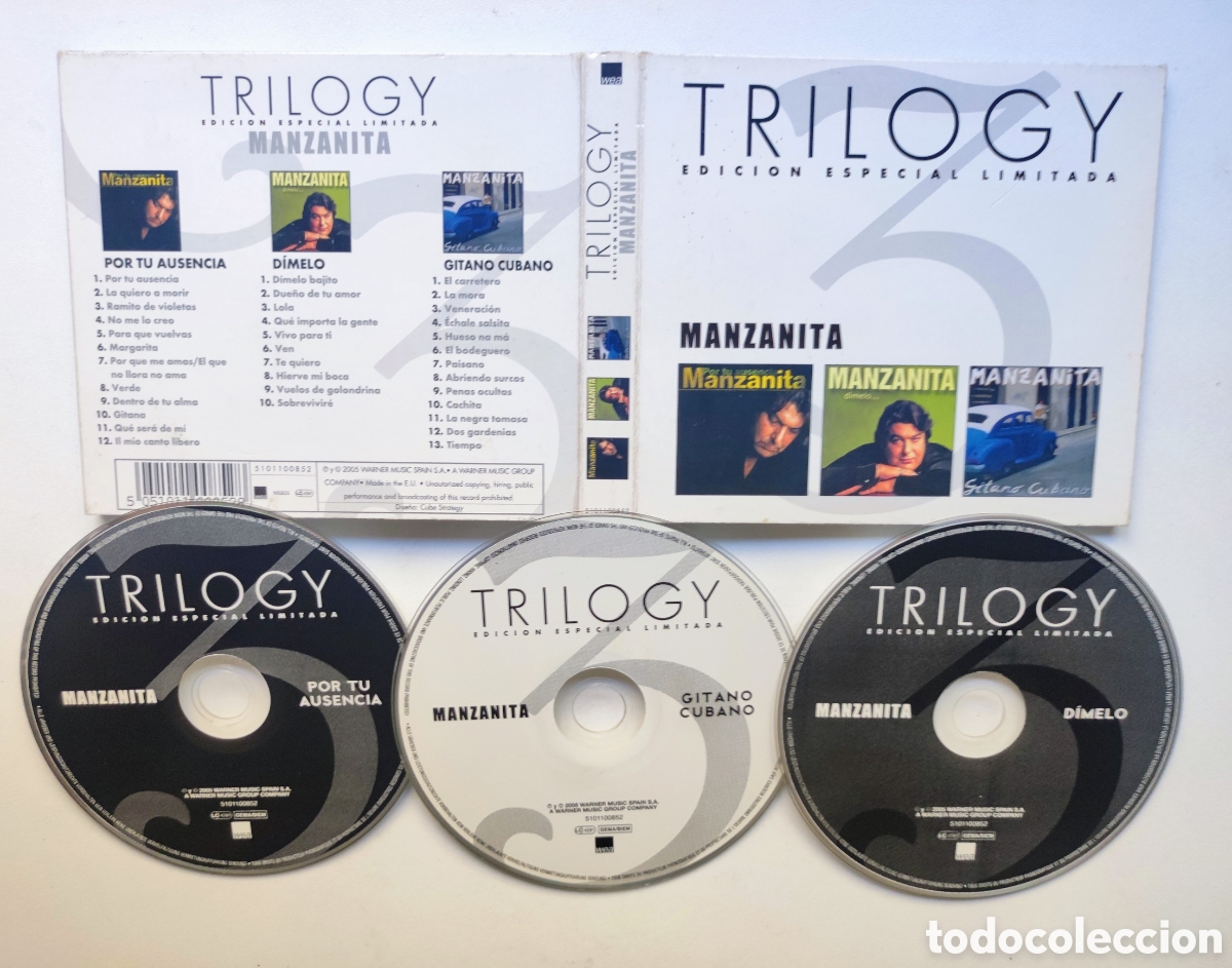 CDs de m&uacute;sica: TRIPLE CD - MANZANITA / TRILOGY EDICION ESPECIAL LIMITADA 2005 WARNER MUSIC - DIGIPACK