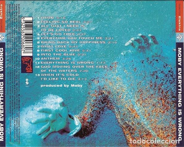 CDs de m&uacute;sica: MOBY &ndash; EVERYTHING IS WRONG CD 1995 EDICION AUSTRALIANA - RARA! - Foto 2