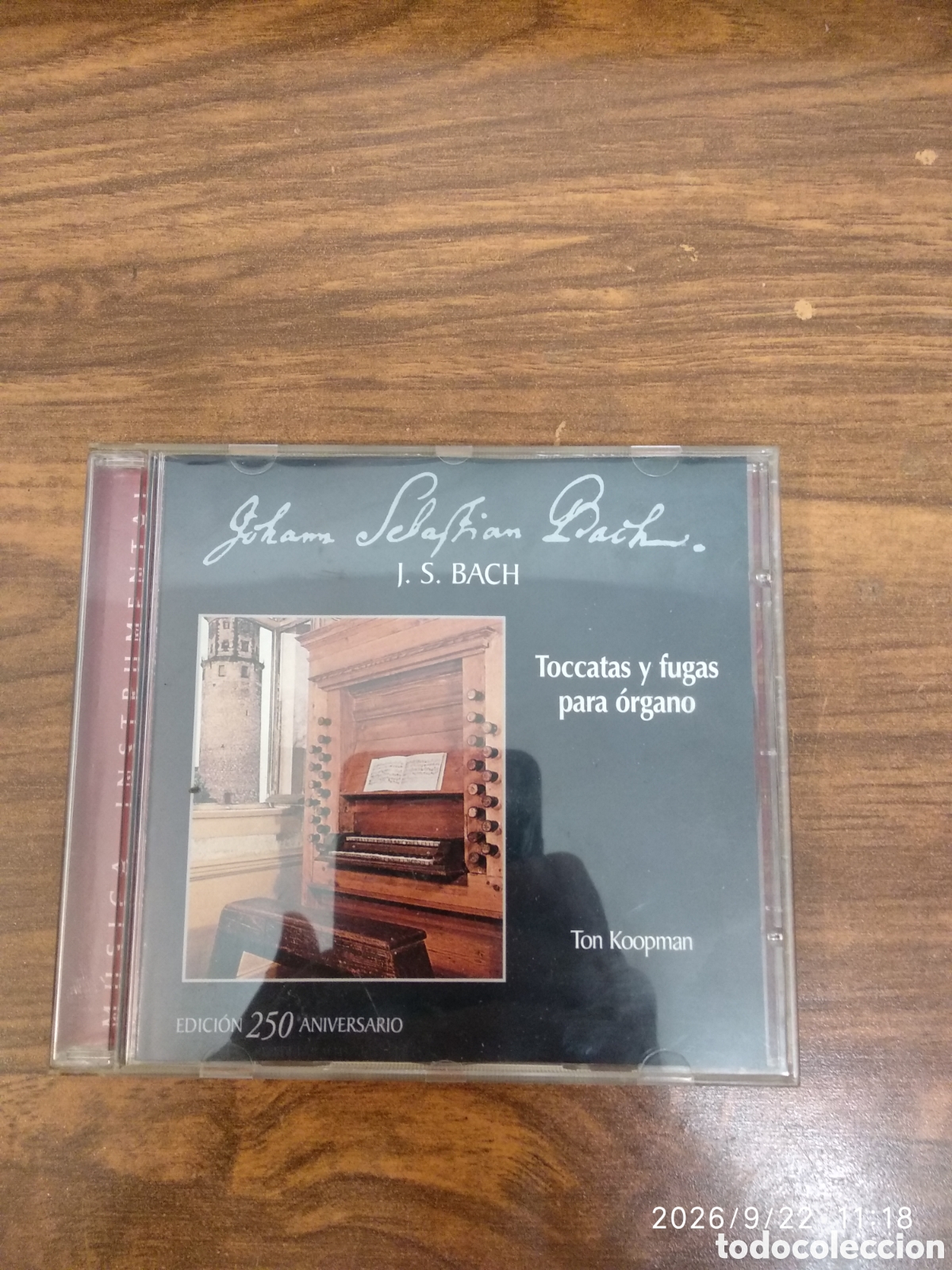 CDs de m&uacute;sica: J.S.Bach.tocata y fugas para &oacute;rgano