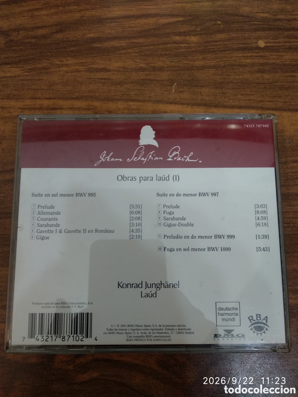 CDs de m&uacute;sica: J.S.Bach obras para laud(1) - Foto 2