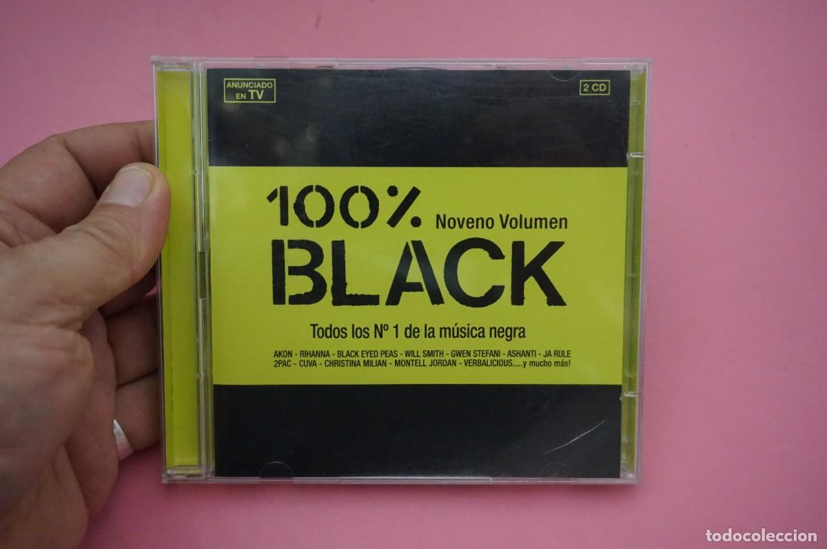 CDs de m&uacute;sica: DOBLE CD - 100% BLACK - NOVENO VOLUMEN - TODOS LOS N&ordm; 1 DE LA MUSICA NEG - DISCO EN EXCELENTE ESTADO