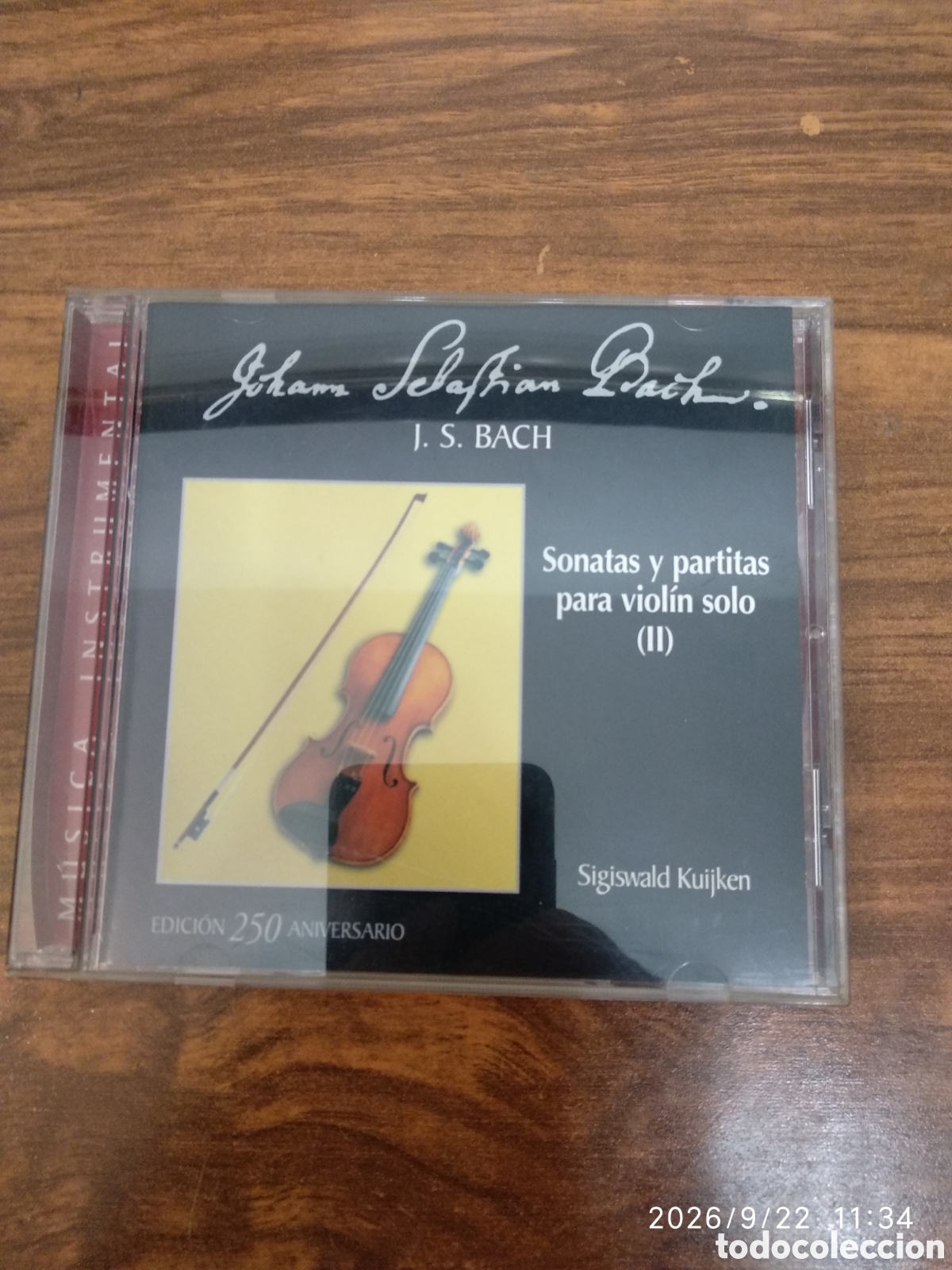 CDs de m&uacute;sica: J.S.Bach sonatas y partitas para viol&iacute;n solo 2