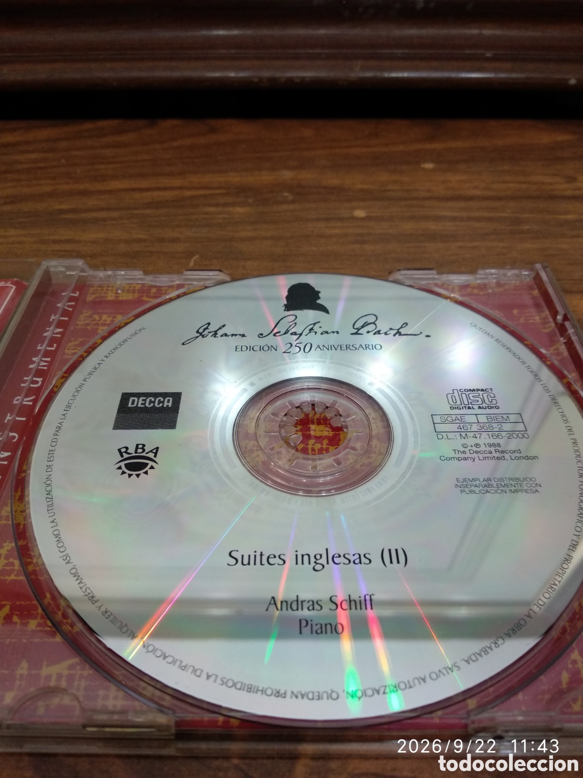 CDs de m&uacute;sica: J.S.Bach suites inglesas 2 - Foto 3