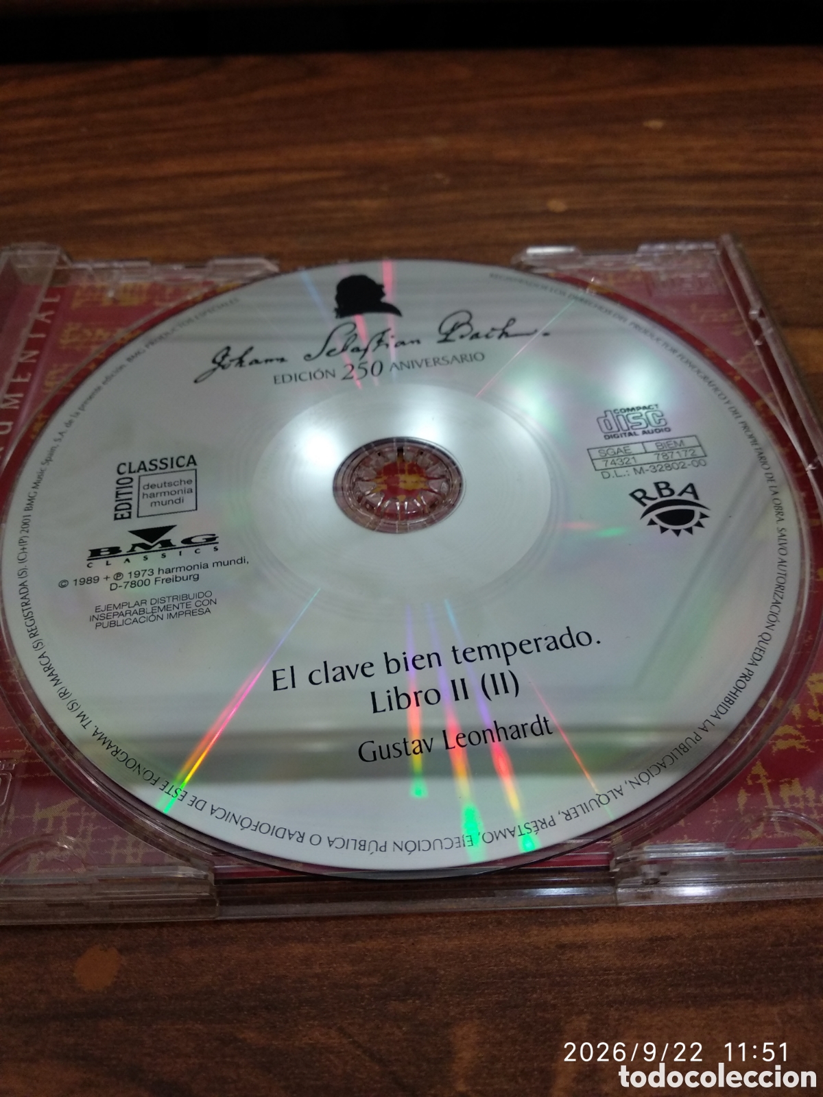 CDs de m&uacute;sica: J.S.Bach el clave bien temperado libro 2 (2) - Foto 3