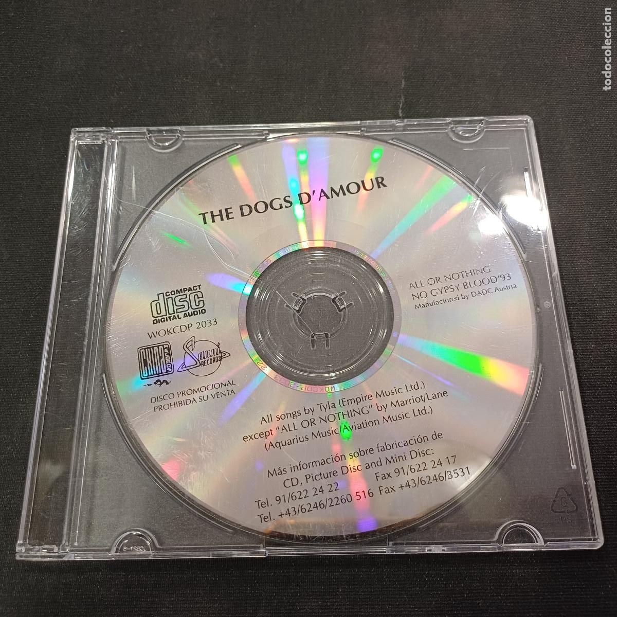 CDs de m&uacute;sica: THE DOGS D'AMOUR/CD SINGLE PROMO 2 TRACKS.