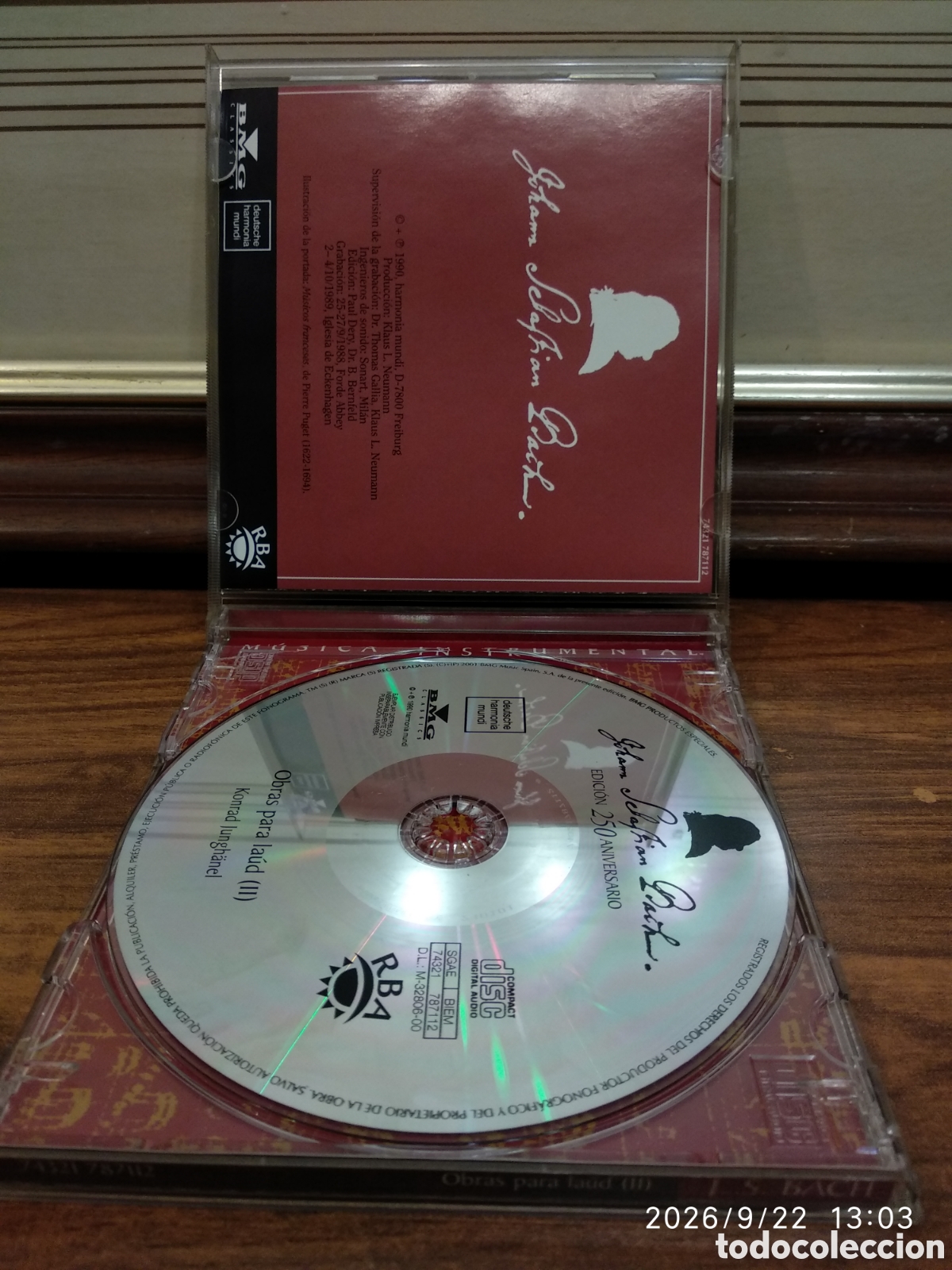CDs de m&uacute;sica: J.S.Bach obras para la&uacute;d (2) - Foto 4