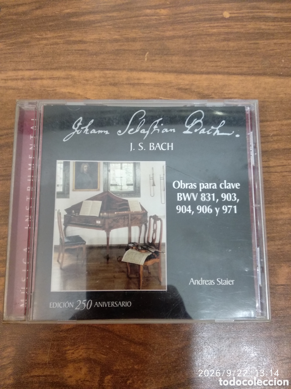 CDs de m&uacute;sica: J.S.Bach obras para clave BWV 831,903,904.....