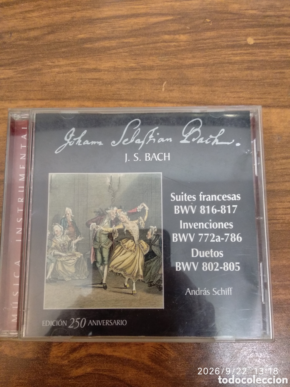 CDs de m&uacute;sica: J.S.Bach suites francesas BWV 772a-786