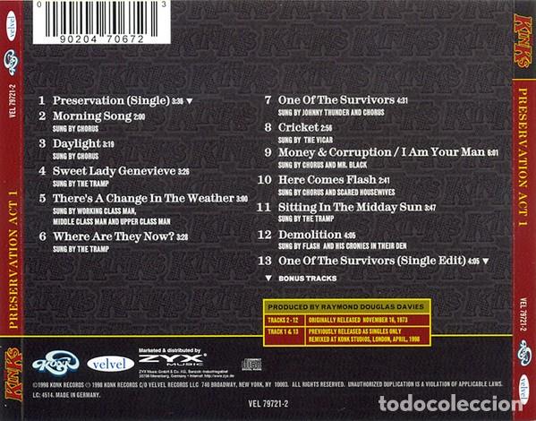 CDs de m&uacute;sica: The Kinks &ndash; Preservation Act 1 - Foto 2
