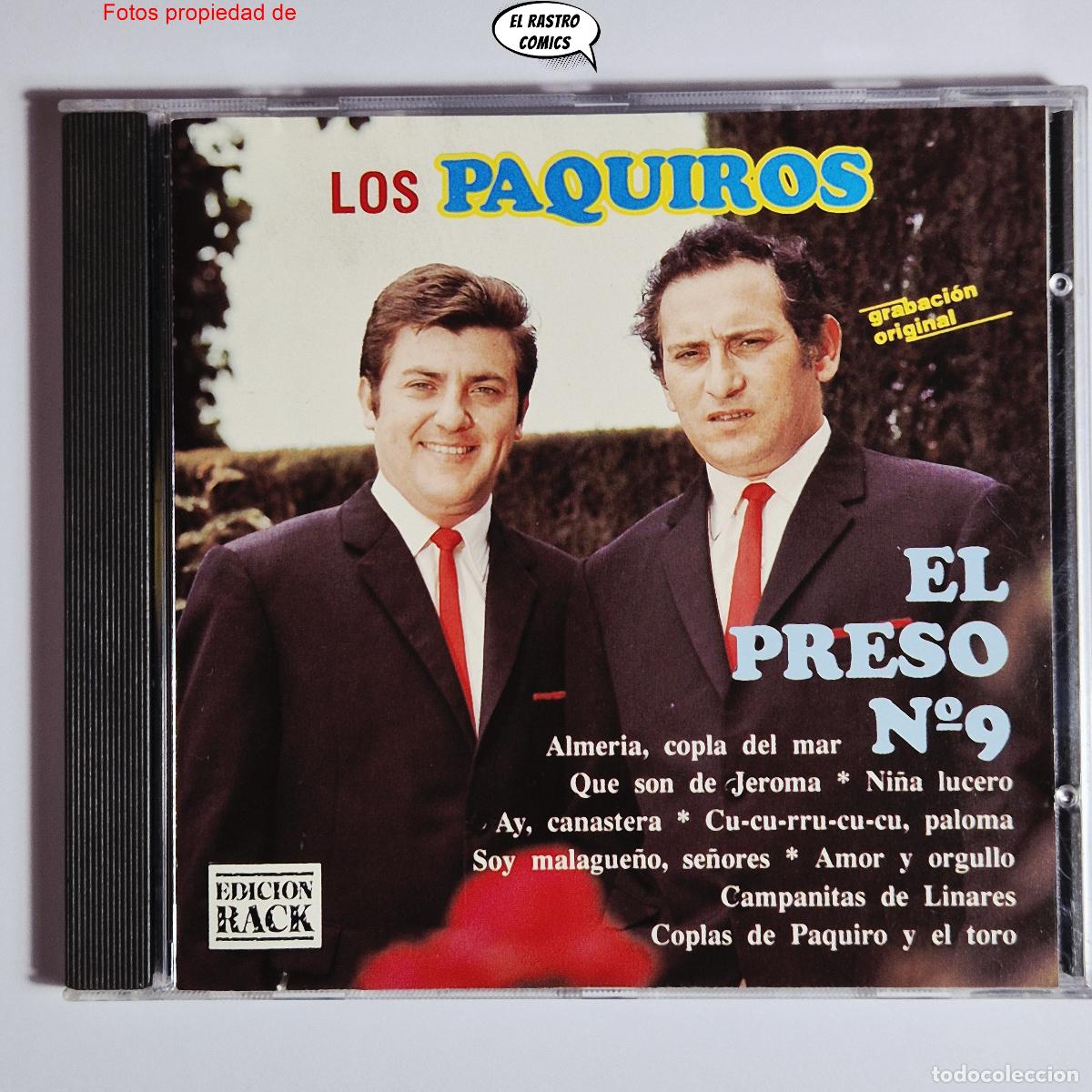 CDs de m&uacute;sica: Los Paquiros, El preso n&ordm; 9, Almer&iacute;a copla del mar, Ni&ntilde;a Lucero... CD Perfil 1992, excelente estado