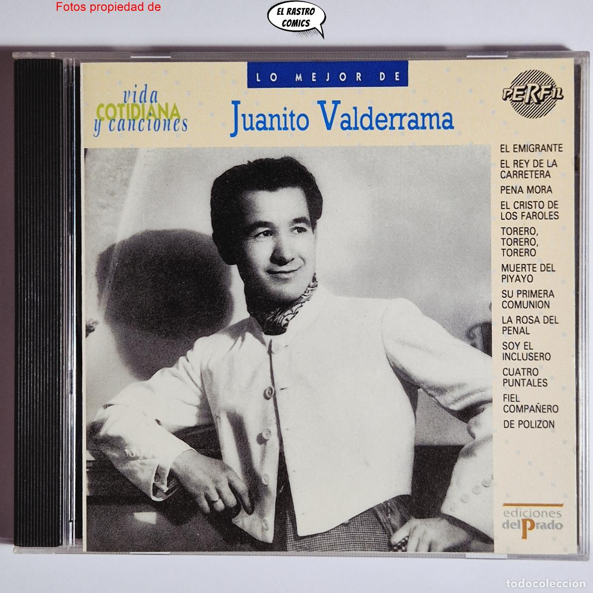 CDs de m&uacute;sica: Juanito Valderrama, Lo Mejor de, Vida Cotidiana y Canciones, CD Perfil 1990 Ediciones Del Prado, mbe