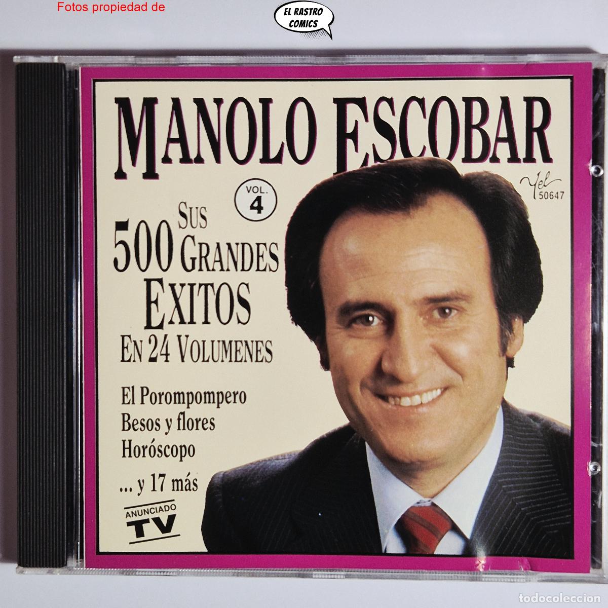 CDs de m&uacute;sica: Manolo Escobar, Vol 4, (Sus 500 grandes &eacute;xitos en 24 vol&uacute;menes), CD Yel 1992, excelente estado