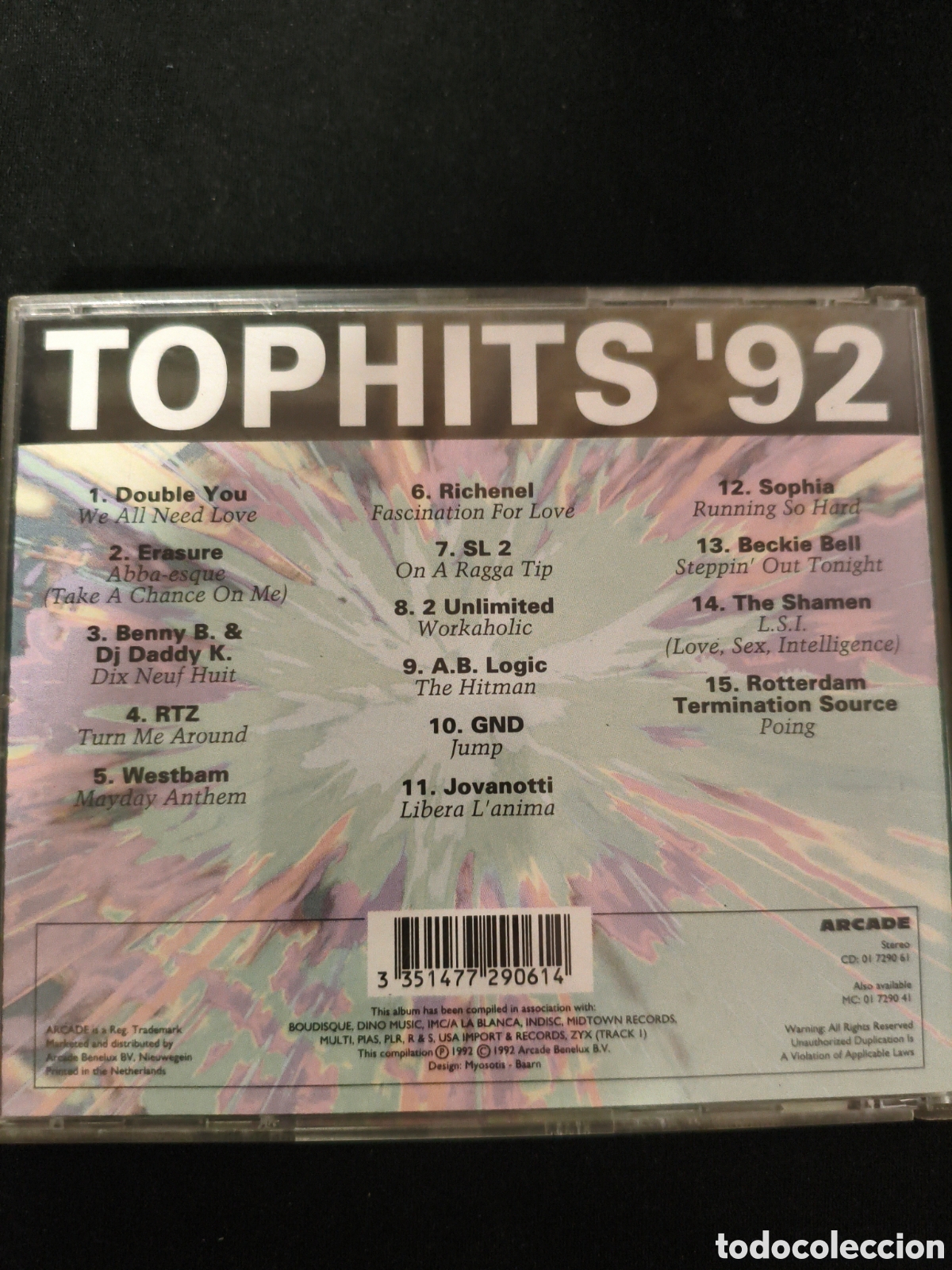 CDs de m&uacute;sica: Various &lrm;&ndash; Tophits 92 &bull; Part 2 - Foto 2