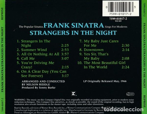 CDs de m&uacute;sica: Frank Sinatra &ndash; Strangers In The Night - Foto 2