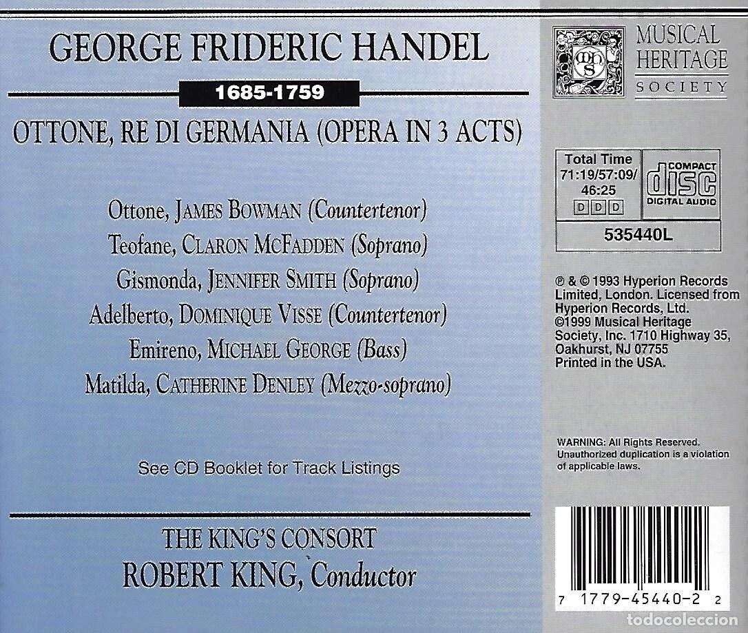 CDs de m&uacute;sica: HANDEL. Ottone. Robert King - Foto 2