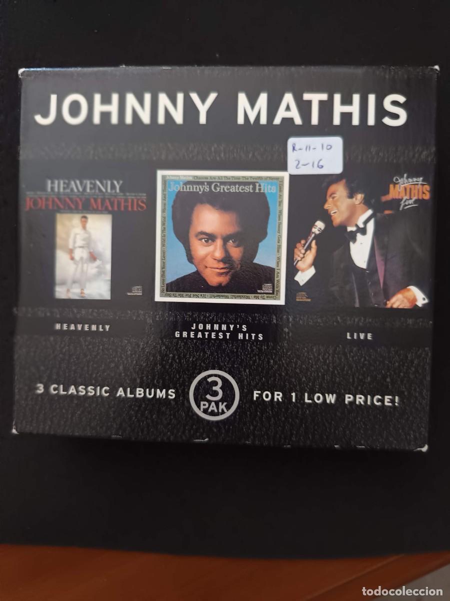 CDs de m&uacute;sica: 3 CDS BOX. JOHNNY MATHIS. 3 CLASSIC ALBUMS: HEAVENLY / JOHNNY'S GREATEST HITS / LIVE