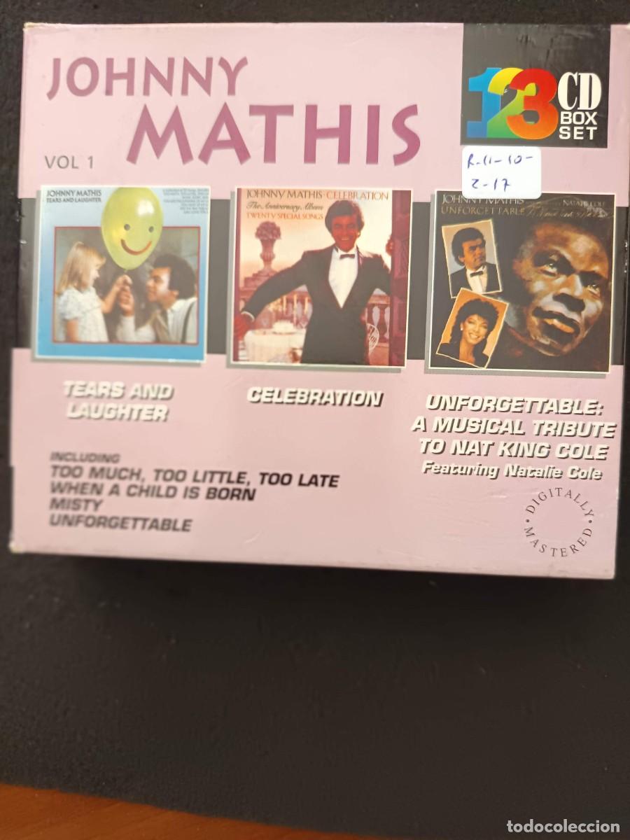 CDs de m&uacute;sica: 3 CDS BOX. JOHNNY MATHIS. TEARS AND LAUGHTER / CELEBRATION / UNFORGETTABLE: A MUSICAL TRIBUTE TO NAT